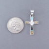 Multi-Stone Inlay Cross Pendant featuring Turquoise