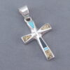 Multi-Stone Inlay Cross Pendant featuring Turquoise