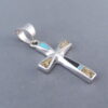 Multi-Stone Inlay Cross Pendant featuring Turquoise