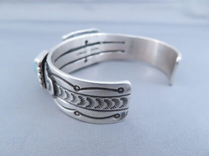 Sterling Cuff Bracelet with Turquoise by John Nelson