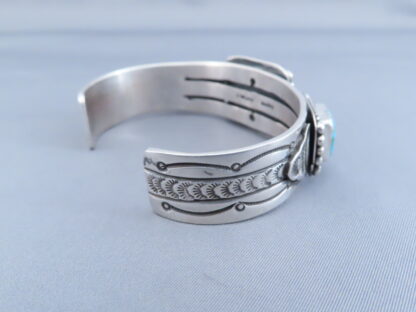 Sterling Cuff Bracelet with Turquoise by John Nelson