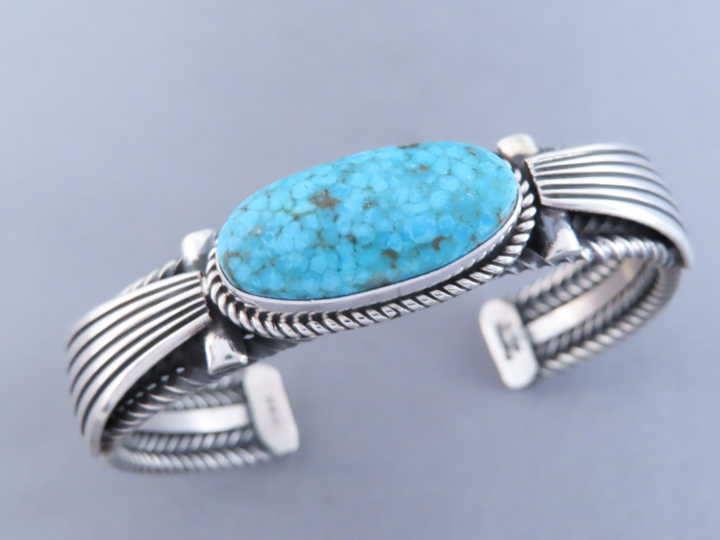 Larger & Heavier Kingman Turquoise Cuff Bracelet by Albert Jake