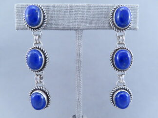Lapis & Sterling Silver Earrings by Artie Yellowhorse