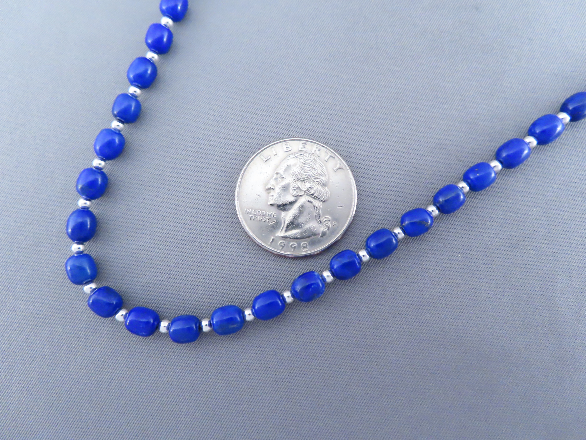 Lapis Necklace by Desiree Yellowhorse (Dainty Single-Strand)