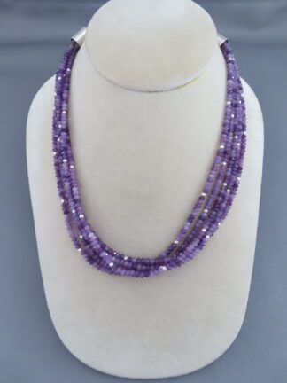 Lapidolite Necklace by Desiree Yellowhorse