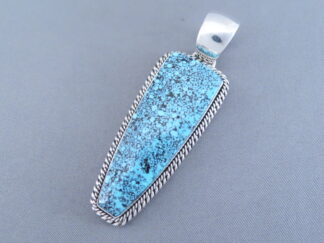 Turquoise Pendant by Artie Yellowhorse (Kingman Turquoise)