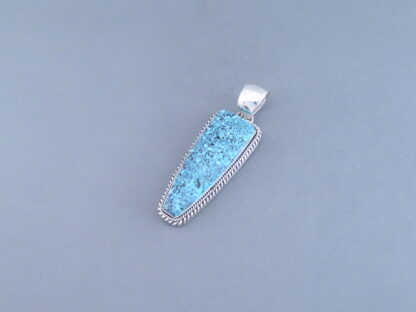 Turquoise Pendant by Artie Yellowhorse (Kingman Turquoise)