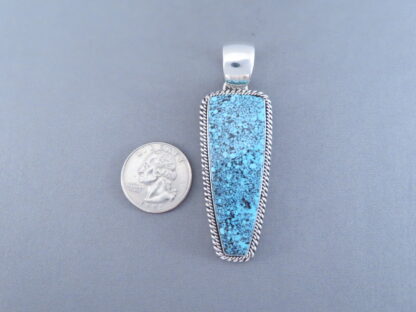 Turquoise Pendant by Artie Yellowhorse (Kingman Turquoise)