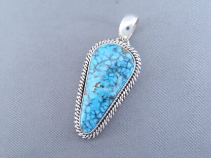 Smaller Turquoise Pendant by Artie Yellowhorse (Kingman Turquoise)