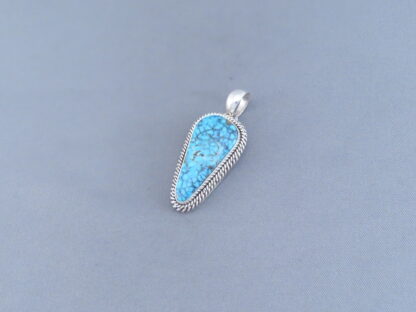 Smaller Turquoise Pendant by Artie Yellowhorse (Kingman Turquoise)