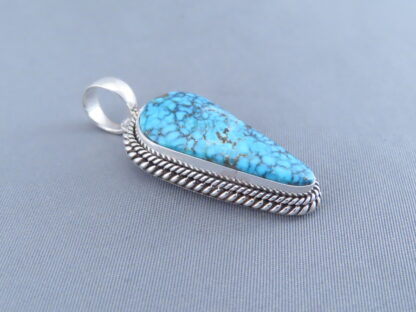 Smaller Turquoise Pendant by Artie Yellowhorse (Kingman Turquoise)