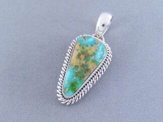 Tiny Turquoise Slider Pendant by Artie Yellowhorse