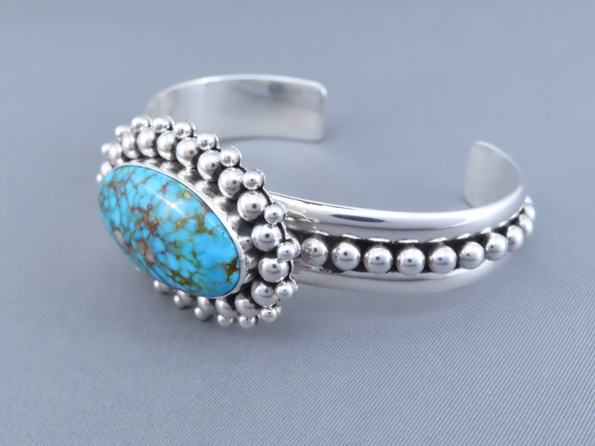Kingman Turquoise Bracelet by Artie Yellowhorse