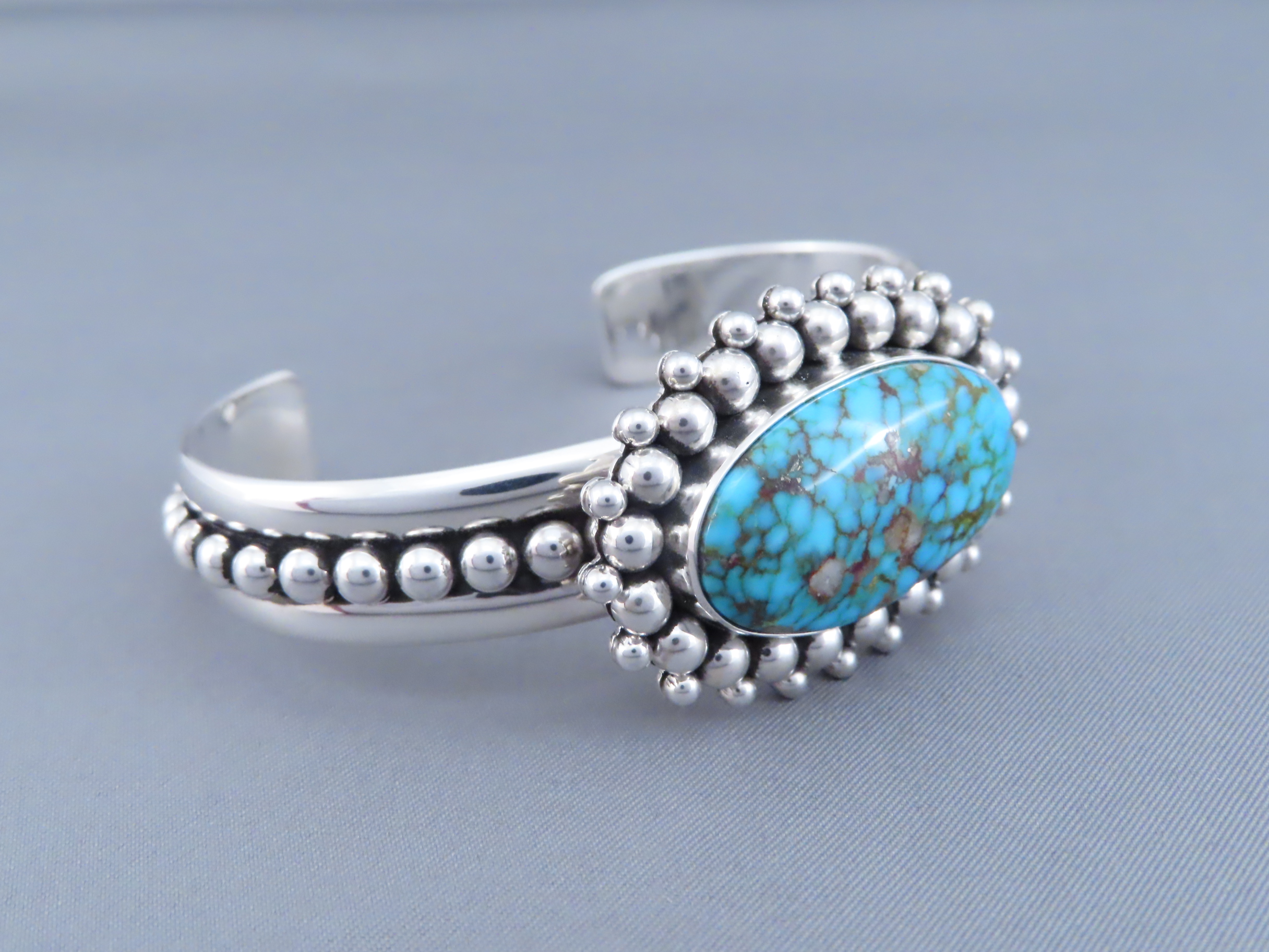 Kingman Turquoise Bracelet by Artie Yellowhorse