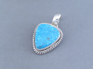 Smaller Turquoise Pendant by Artie Yellowhorse (Kingman)