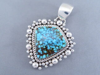 Silver Pendant with Kingman Turquoise (Yellowhorse)