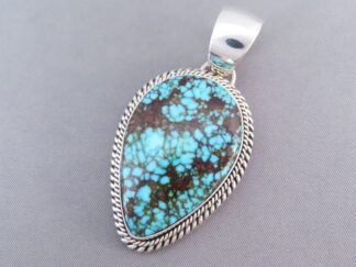 Kingman Turquoise Pendant by Artie Yellowhorse (Navajo)