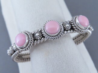 Pink Conch Shell Bracelet by Artie Yellowhorse