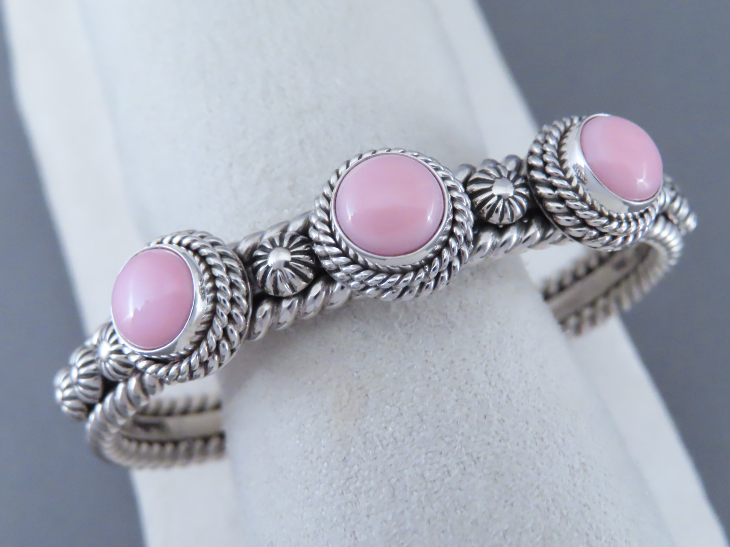 Pink Conch Shell Bracelet by Artie Yellowhorse
