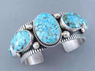 Kingman Turquoise Cuff Bracelet by Albert Jake