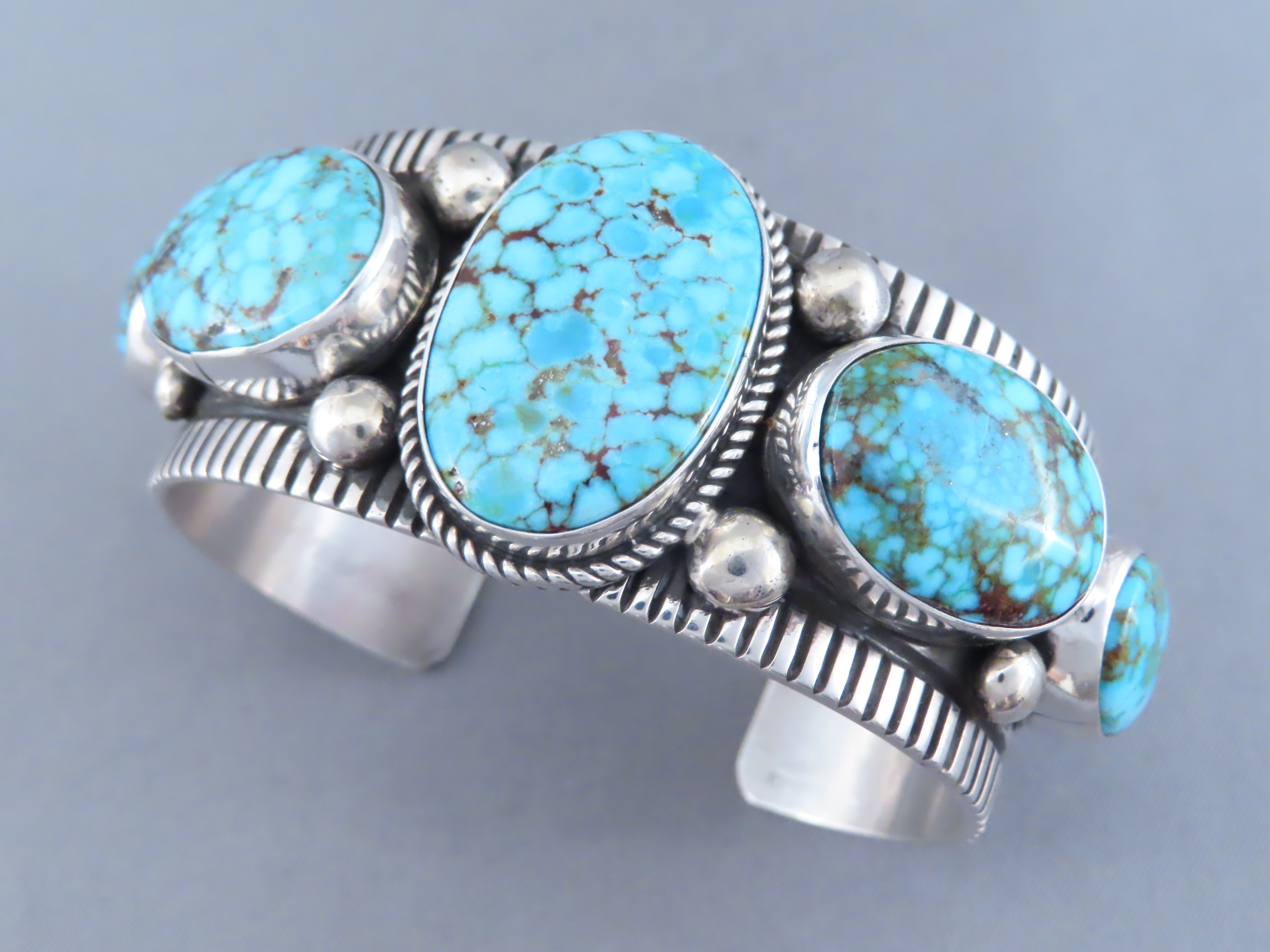 Kingman Turquoise Cuff Bracelet by Albert Jake