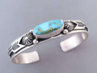 Dainty Sonoran Gold Turquoise Cuff Bracelet