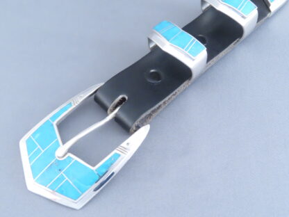 Ranger Belt Buckle Set with Turquoise Inlay