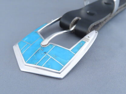 Ranger Belt Buckle Set with Turquoise Inlay