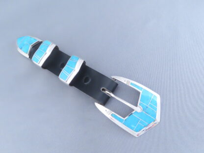 Ranger Belt Buckle Set with Turquoise Inlay