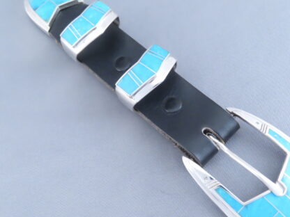 Ranger Belt Buckle Set with Turquoise Inlay