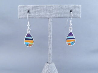Inlaid Multi-Color ‘Teardrop’ Earrings