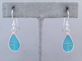 Turquoise Inlay Earrings (Teardrops)