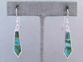 Sonoran Gold Turquoise Inlay Earrings (Long & Dangling)
