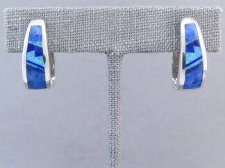Lapis & Opal Inlay Earrings (‘Huggies’)