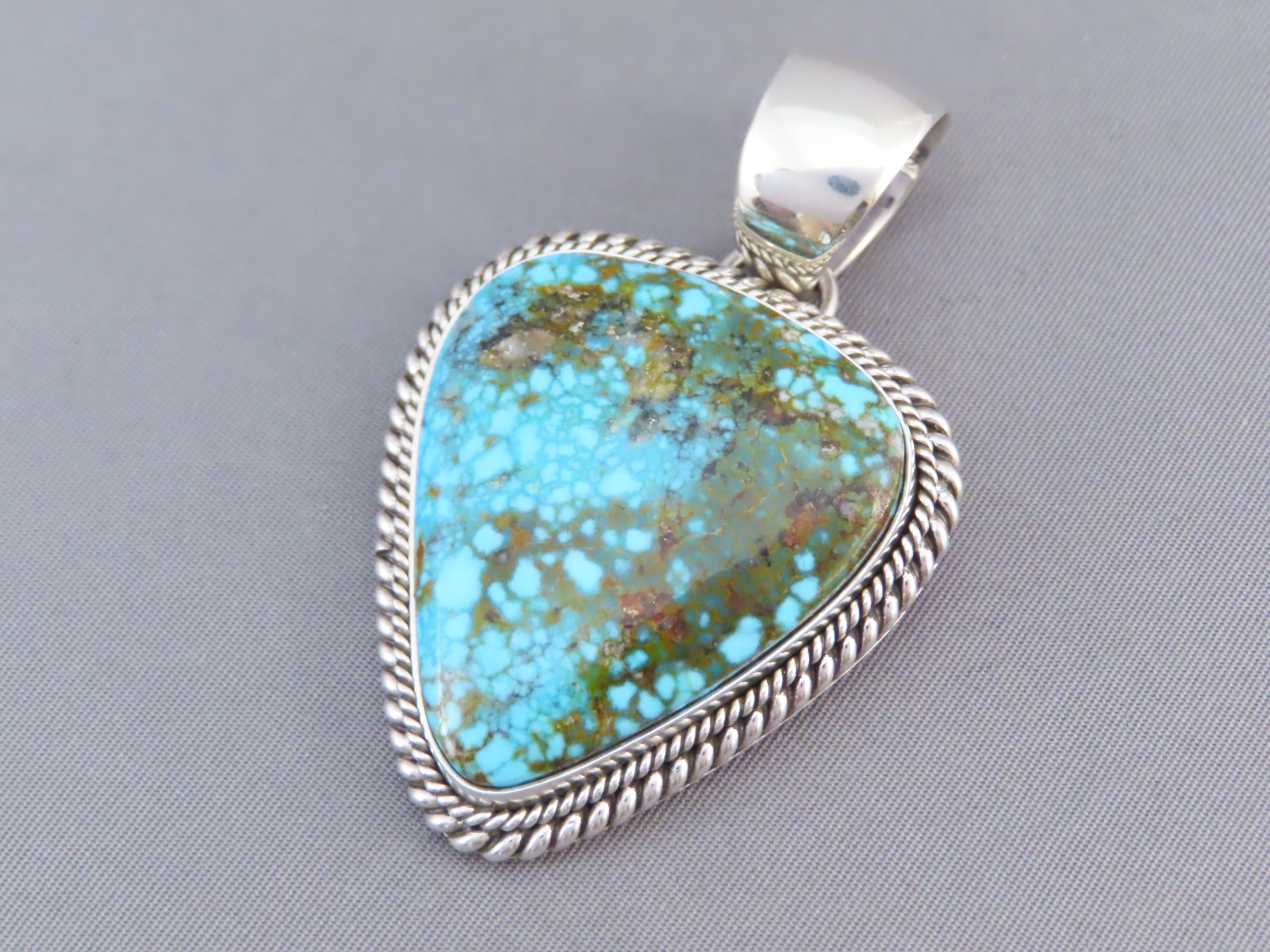 Pendant with Kingman Turquoise by Artie Yellowhorse