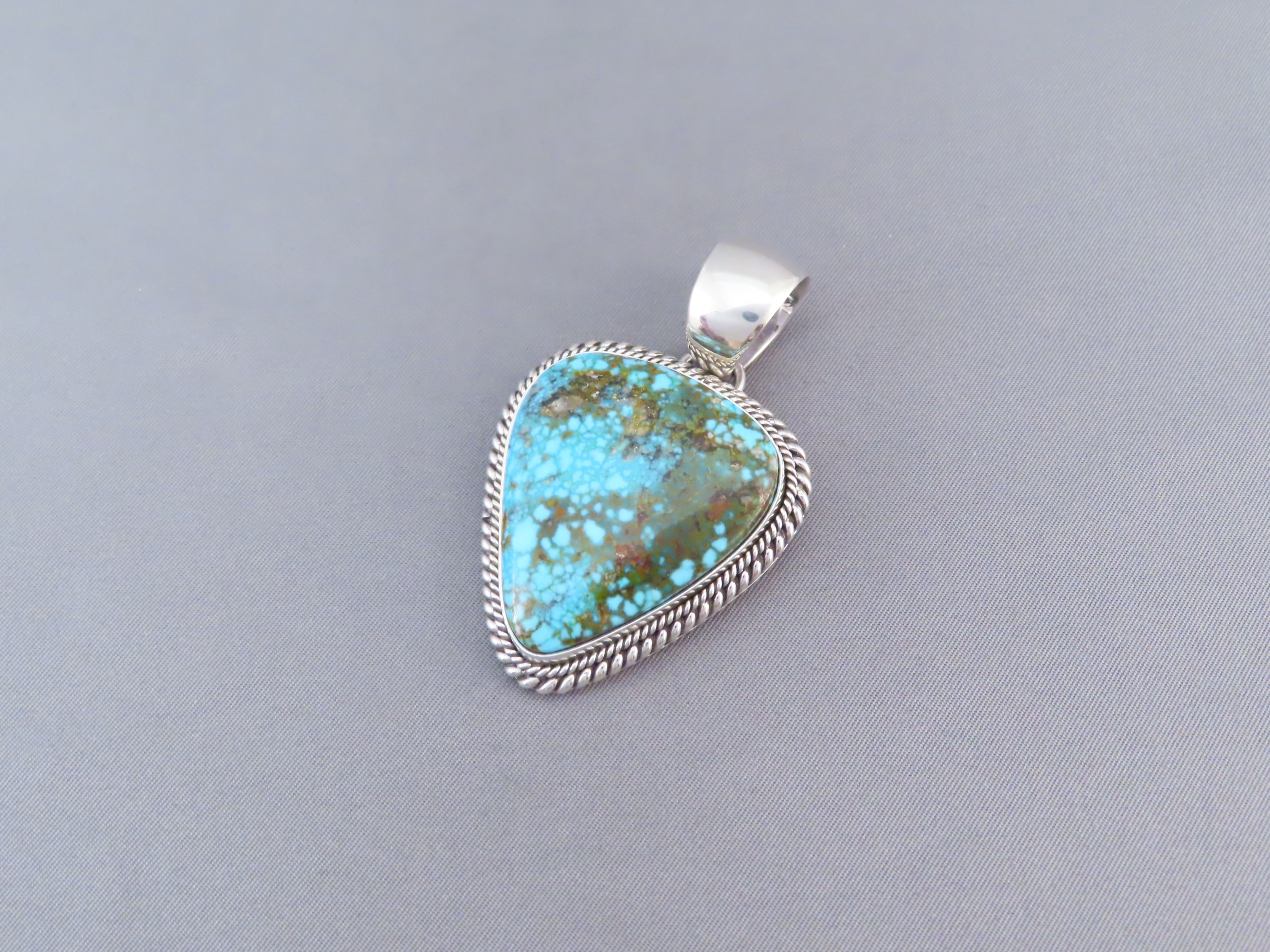 Pendant with Kingman Turquoise by Artie Yellowhorse