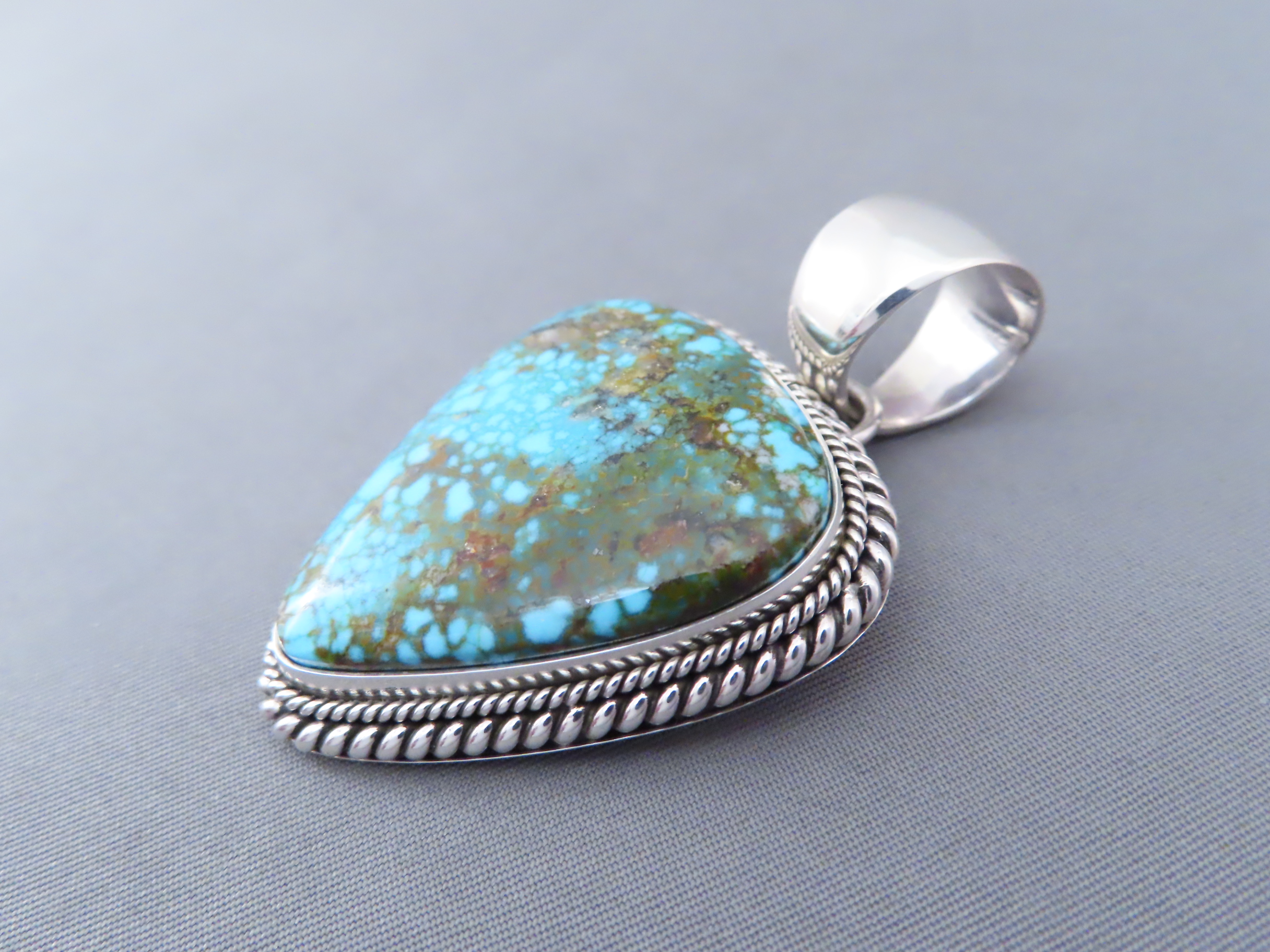 Pendant with Kingman Turquoise by Artie Yellowhorse