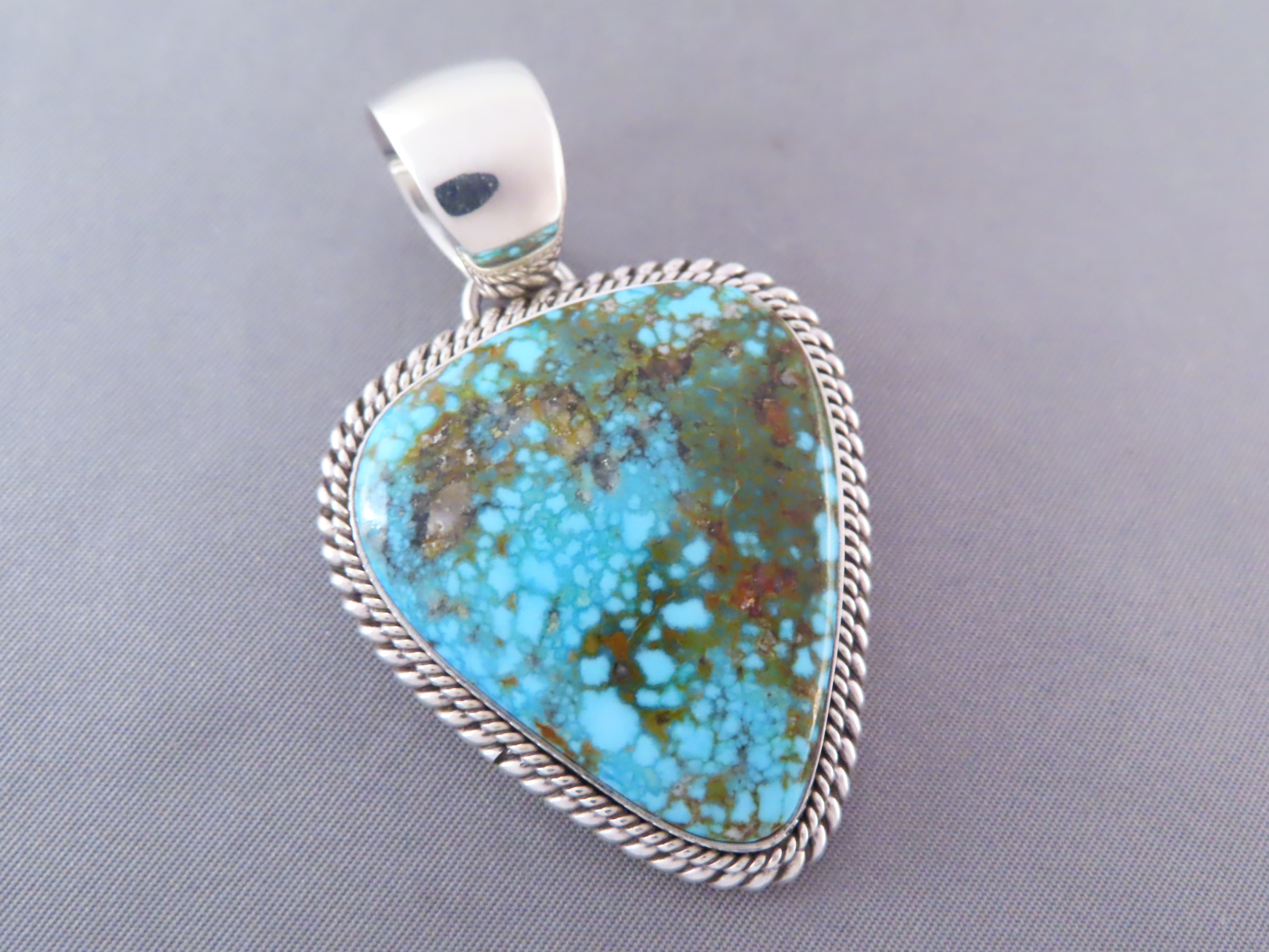Pendant with Kingman Turquoise by Artie Yellowhorse