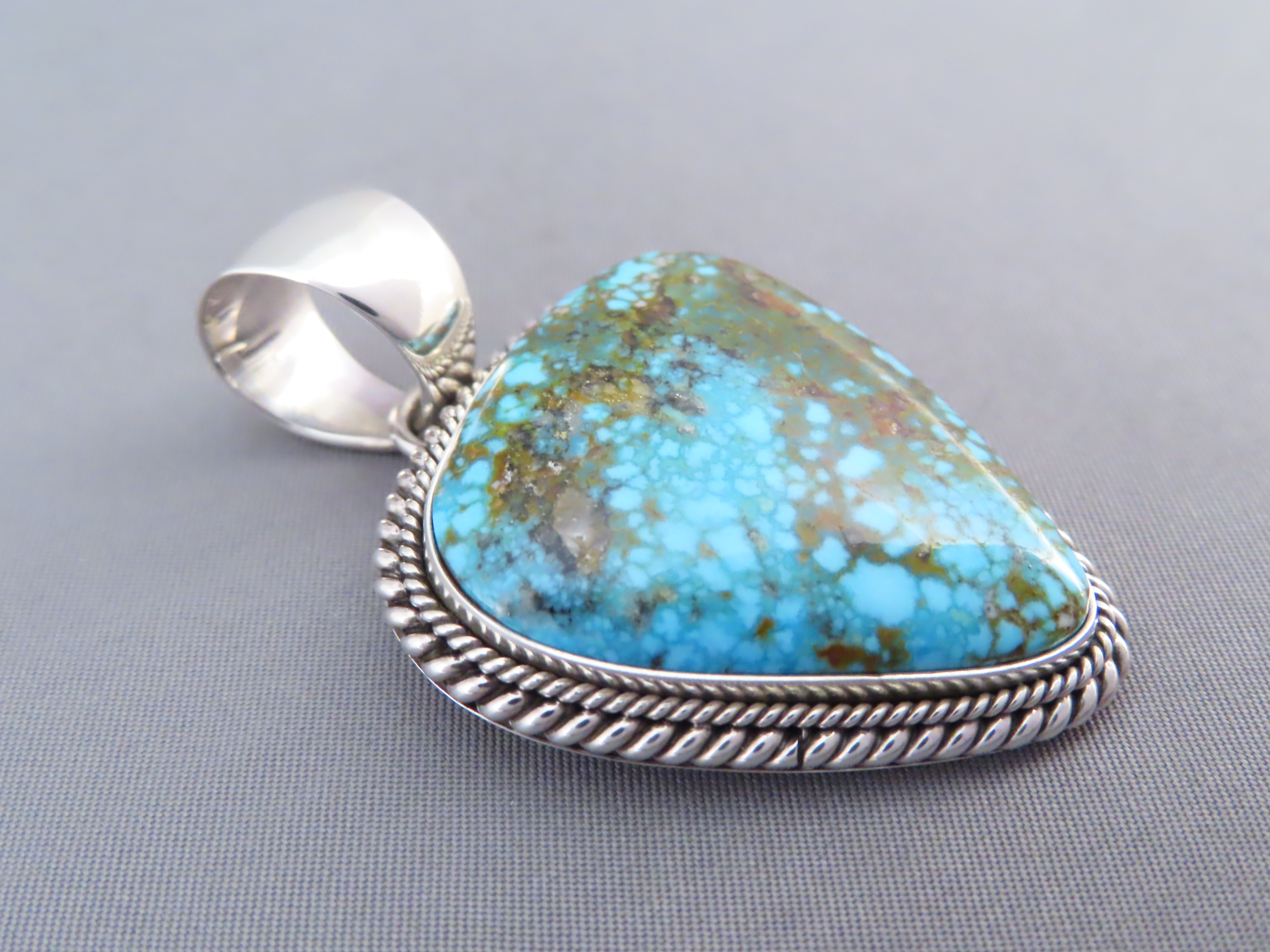 Pendant with Kingman Turquoise by Artie Yellowhorse