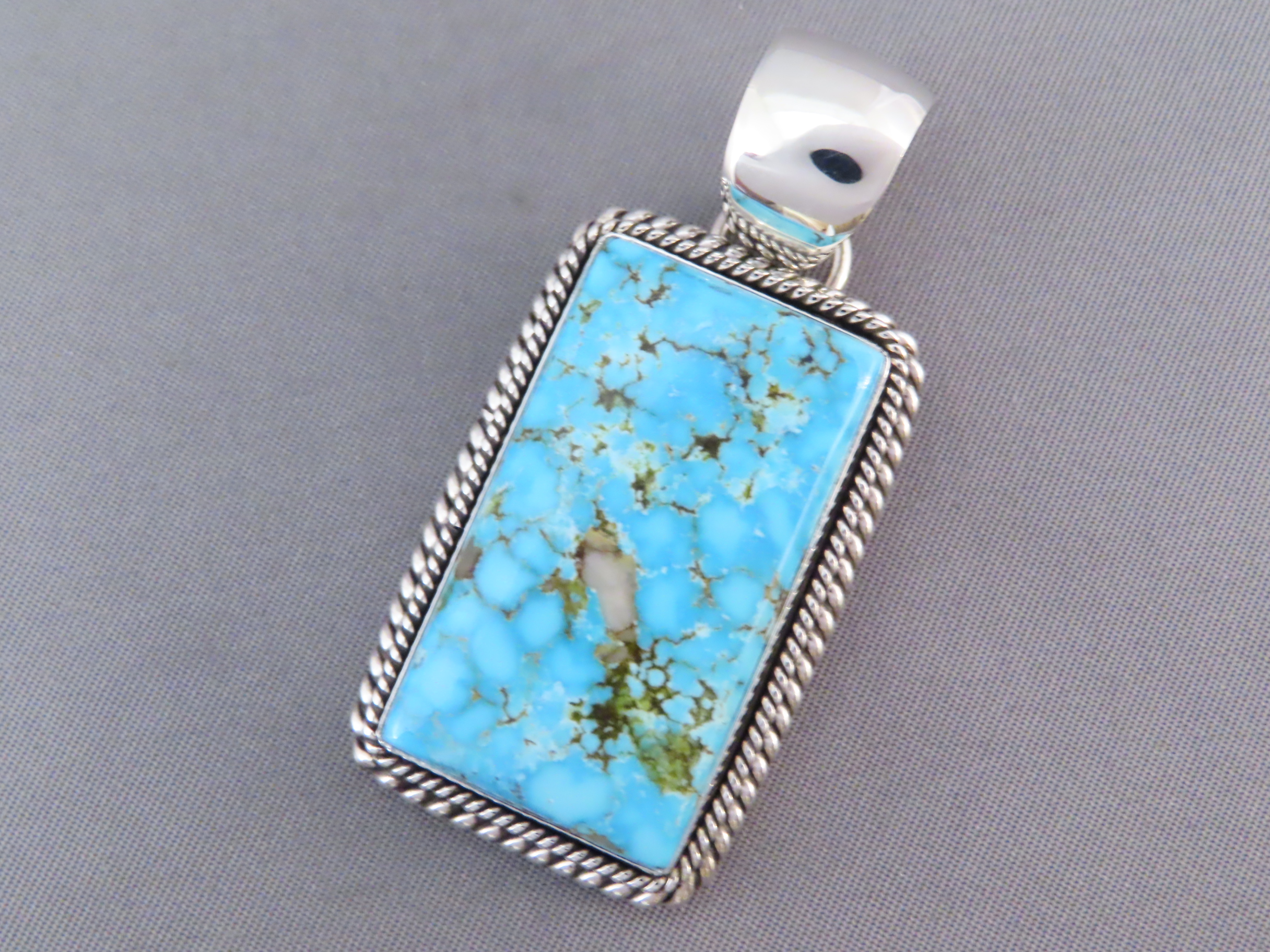 Artie Yellowhorse Pendant with Kingman Turquoise