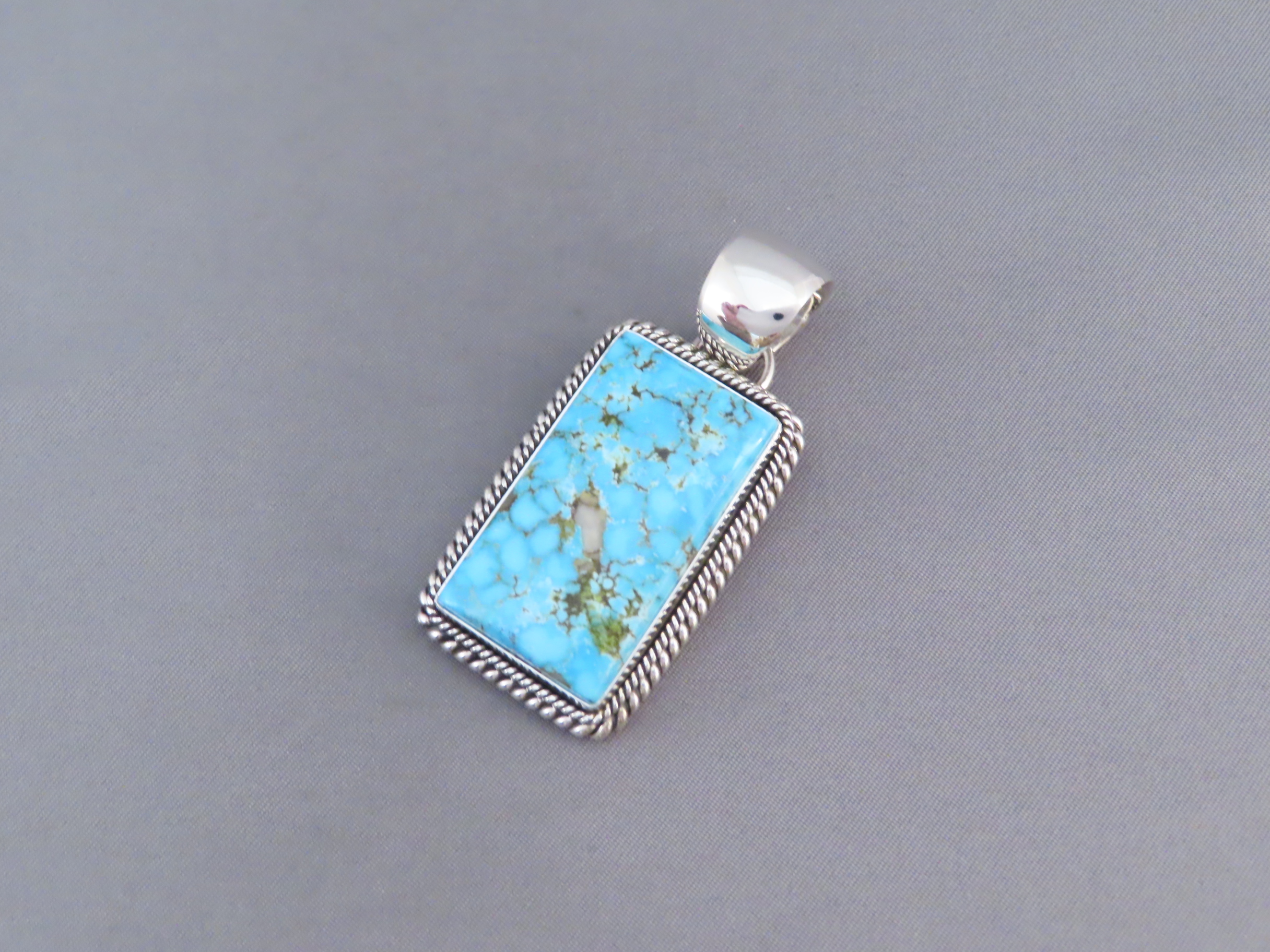 Artie Yellowhorse Pendant with Kingman Turquoise