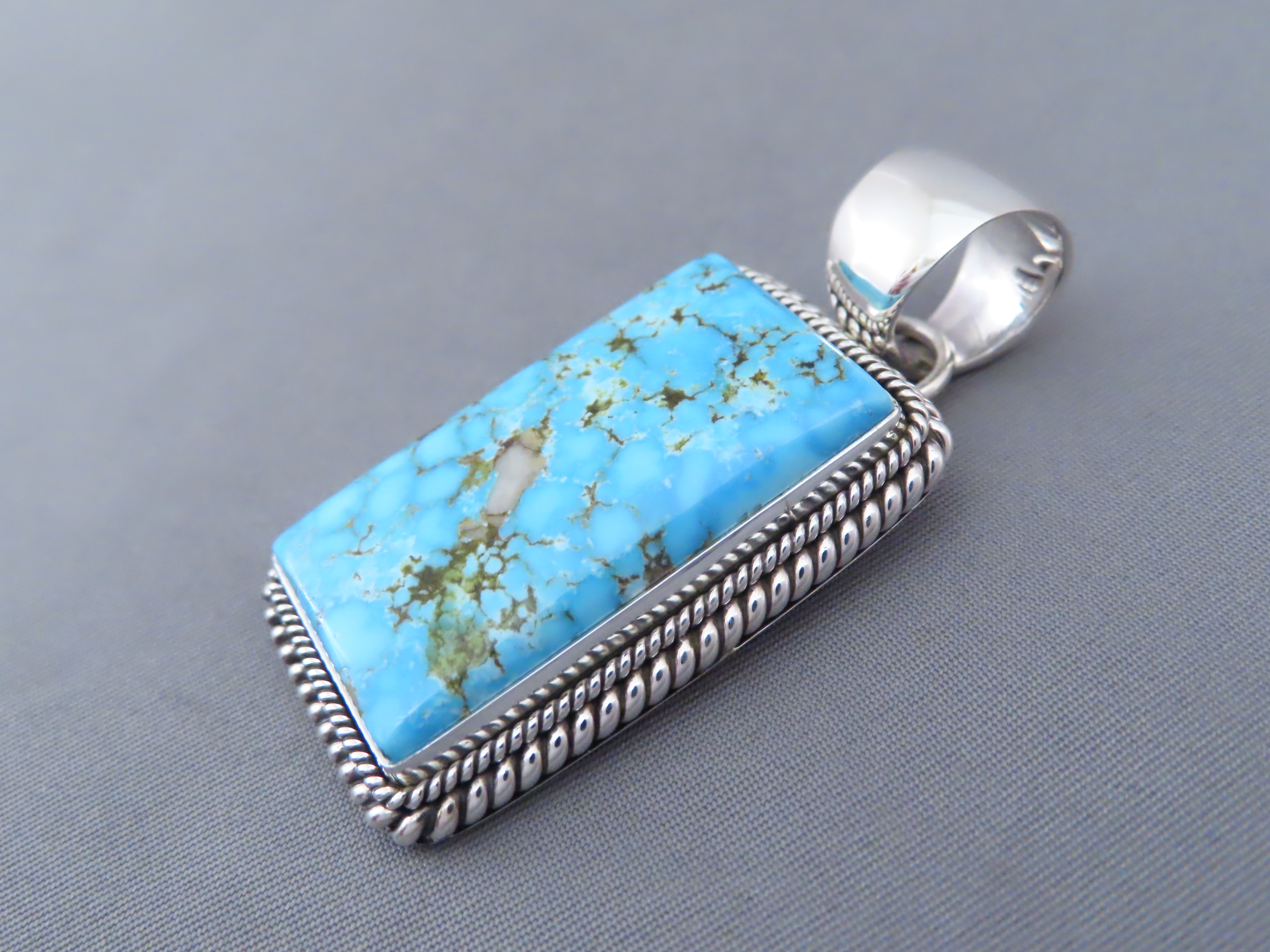 Artie Yellowhorse Pendant with Kingman Turquoise