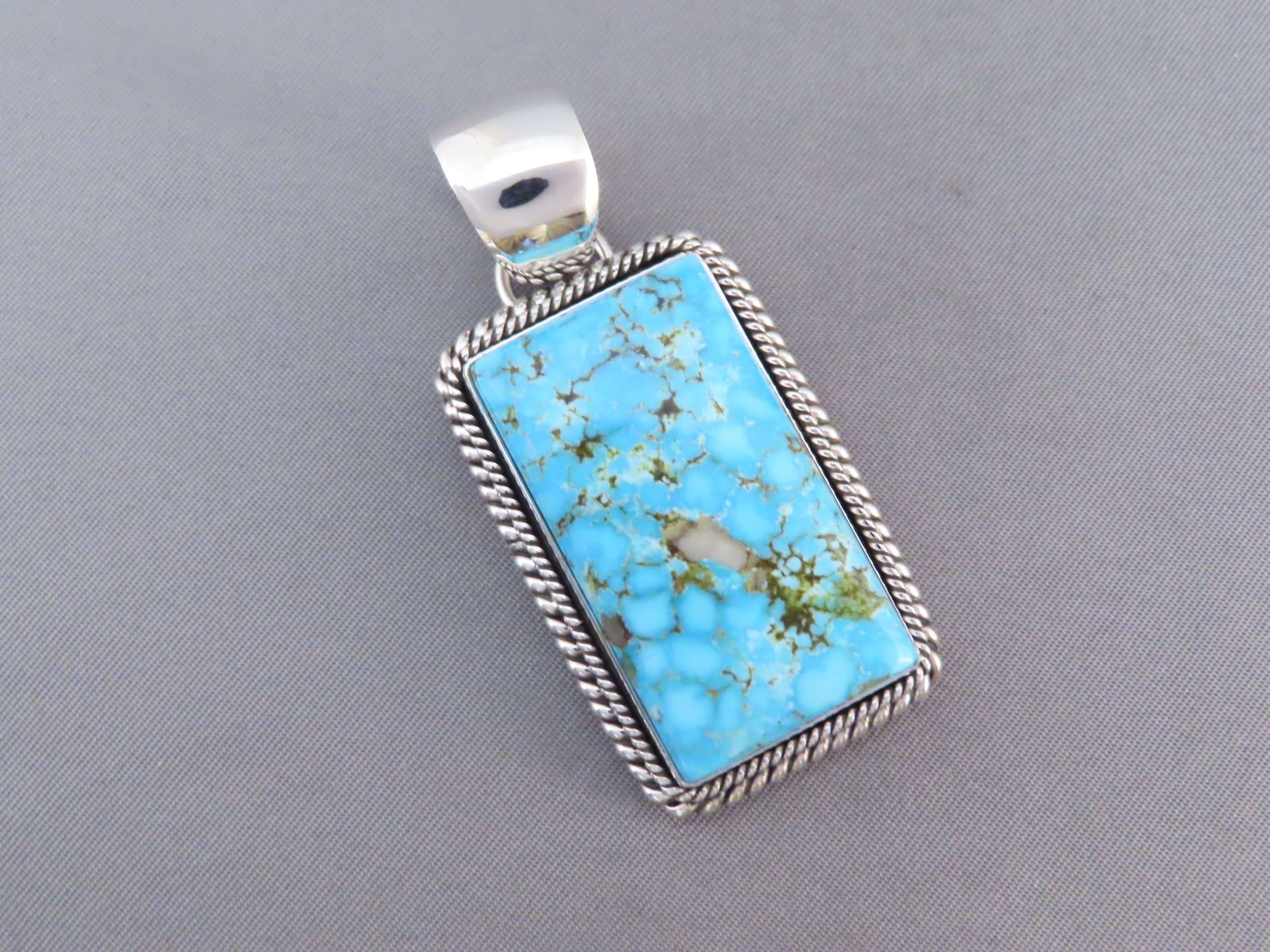 Artie Yellowhorse Pendant with Kingman Turquoise