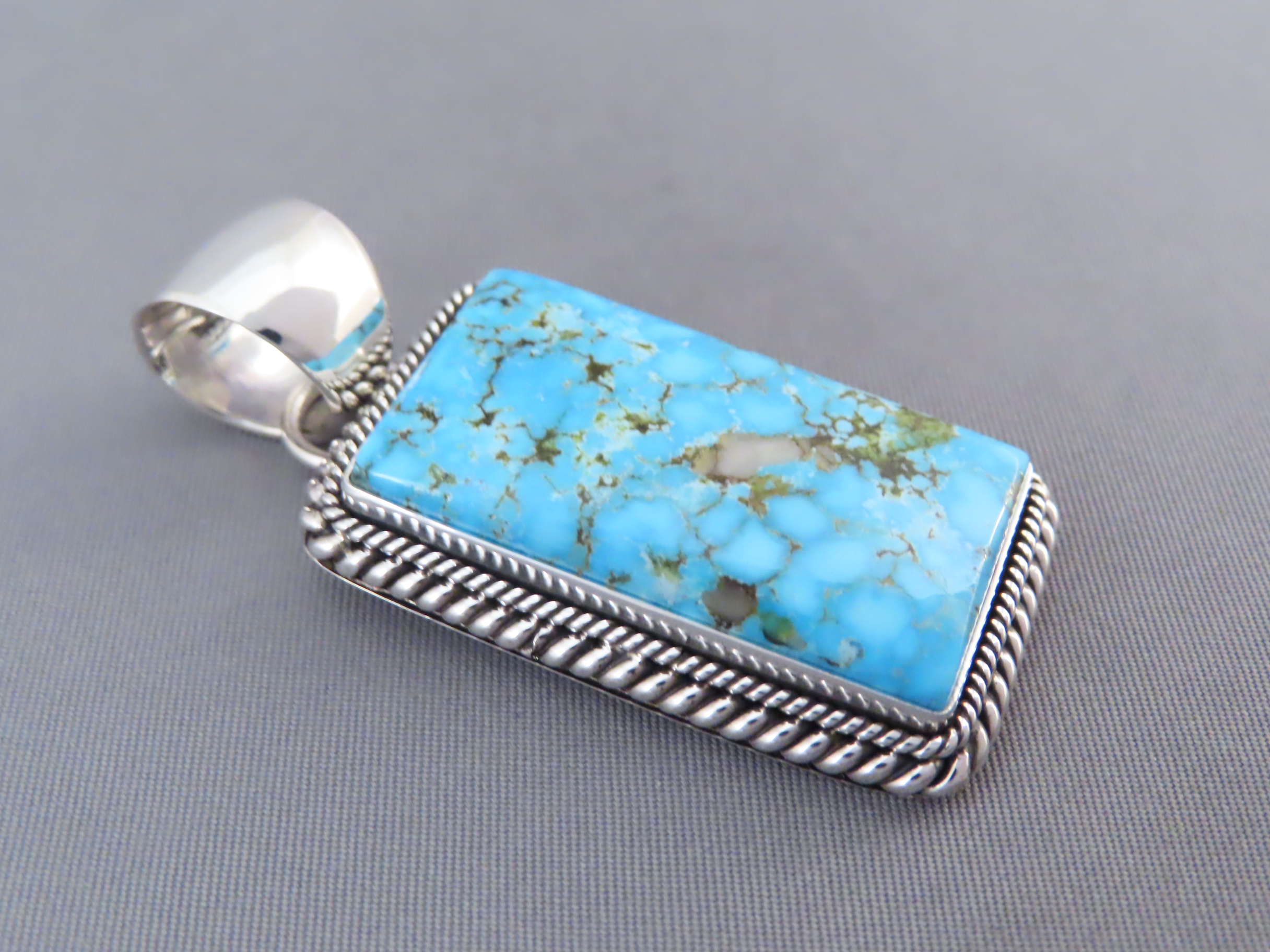 Artie Yellowhorse Pendant with Kingman Turquoise