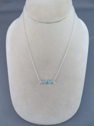 Buy Inlaid Teton Necklace - Smaller 16'' Turquoise Inlay Teton Necklace FOR SALE $255-