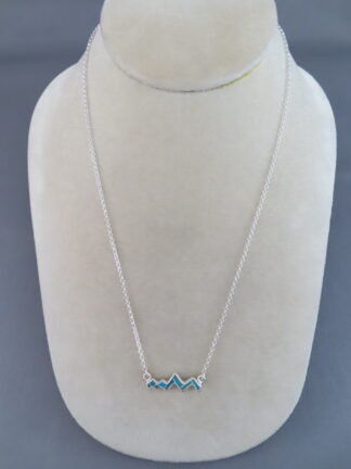 Shop Inlaid Teton Necklace - Smaller 18'' long Turquoise Inlay Teton Necklace $255- FOR SALE