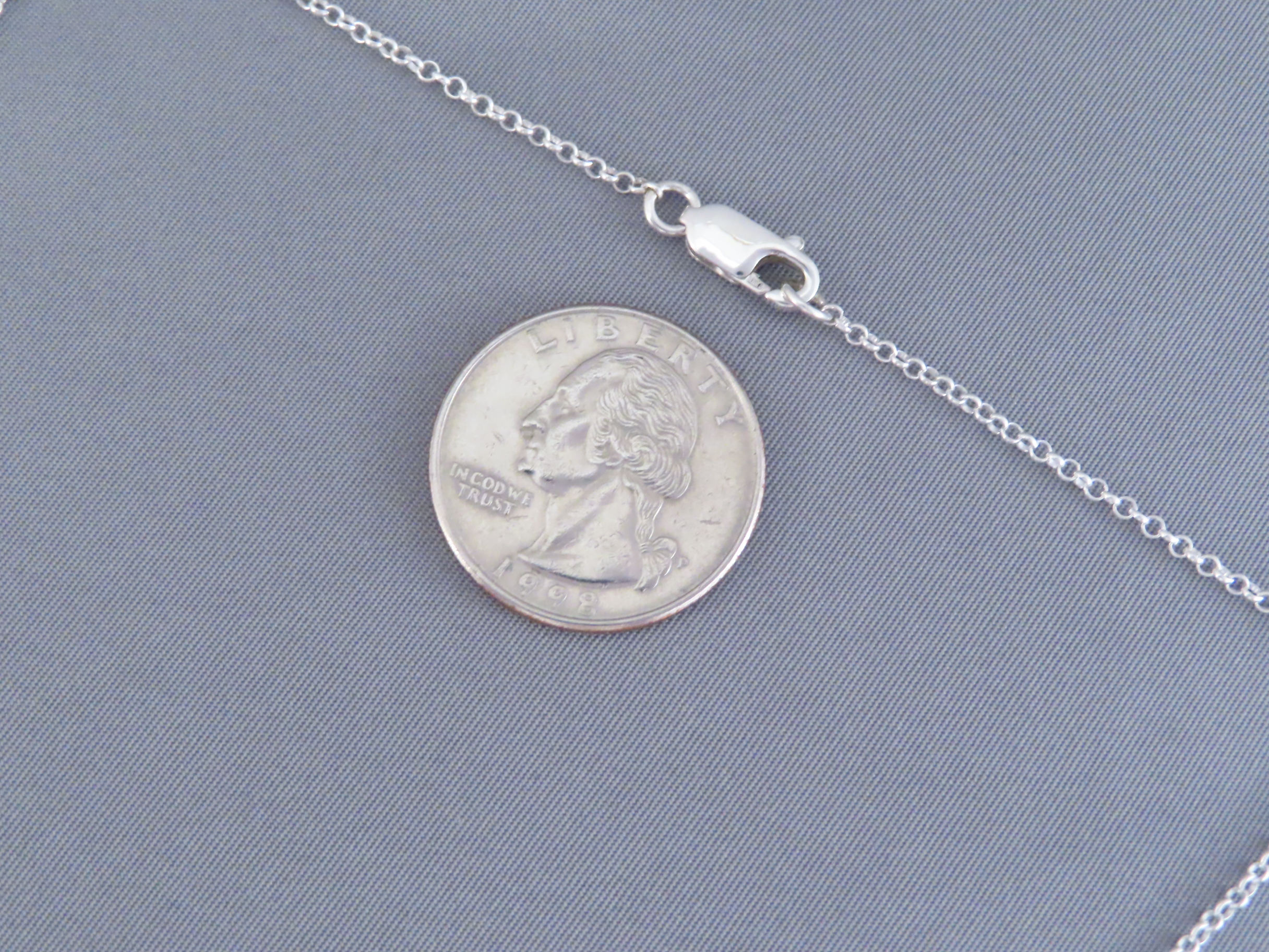 Inlaid Teton Pendant Necklace (Smaller) with Turquoise Inlay (18″)