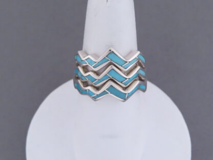 Inlaid Teton Ring with Turquoise Inlay