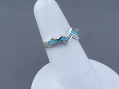 Inlaid Teton Ring with Turquoise Inlay