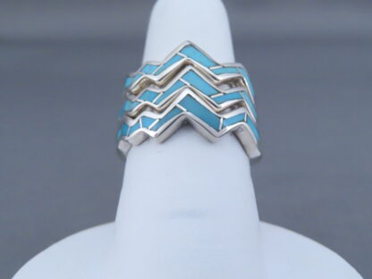 Inlaid Teton Ring with Turquoise Inlay